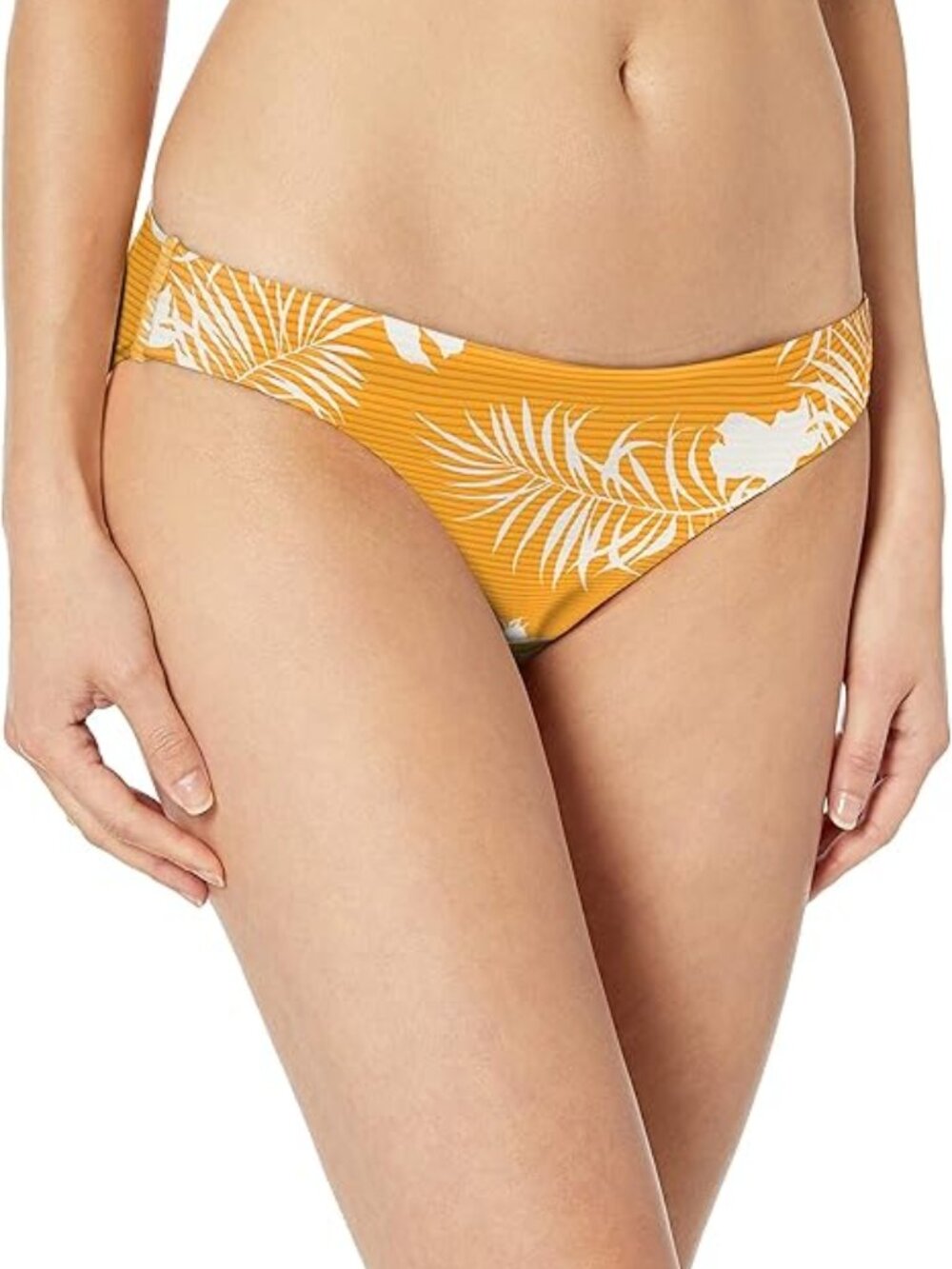 SEAFOLLY NEW Damer Wild Tropics Hipster Bikini Bottoms Yellow White Women's 10US